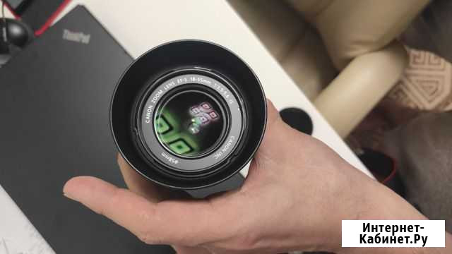 Объектив Canon EFS 18-55 mm фильтр и бленда Казань - изображение 1