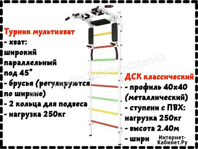 Шведская стенка + турник 3 в 1 мультихват Воронеж - изображение 1