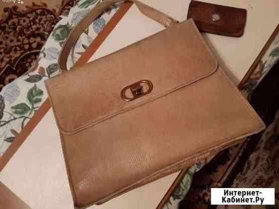 Сумка и кошелёк из кожи ящерицы СССР винтаж Калуга