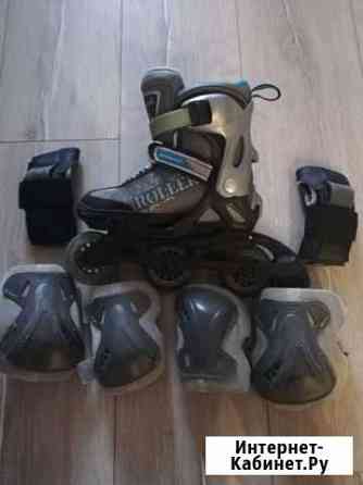 Роликовые коньки rollerblade с комплектом защиты Курск