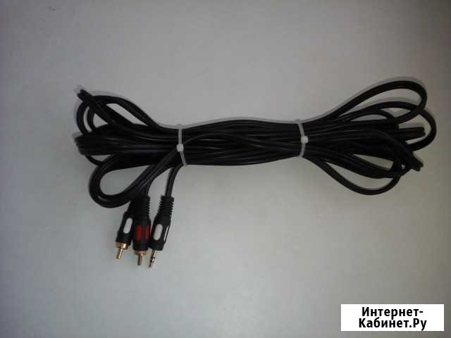 Кабель проф. Luxmann 2RCA - Jack 3.5 - 5м Нефтекамск - изображение 1