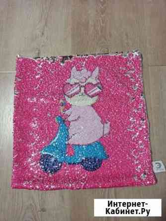 Чехол декоративный на подушку, пайетки-перевертыши Екатеринбург