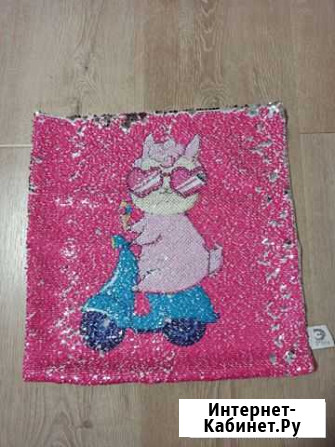 Чехол декоративный на подушку, пайетки-перевертыши Екатеринбург - изображение 1