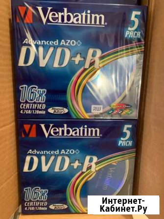 Новые DVD+R verbatim Advanced AZO+ 4.7гб 16x, 5шт Волгоград - изображение 1