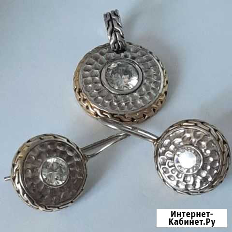Серебряные серьги и кулон Екатеринбург - изображение 1