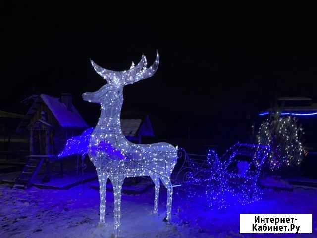 Новогодний олень и сани Медвенка - изображение 1