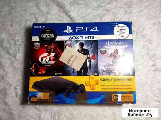 Sony PS4 Slim 1000Gb. Отличное сост-е. Можно обмен Кемерово