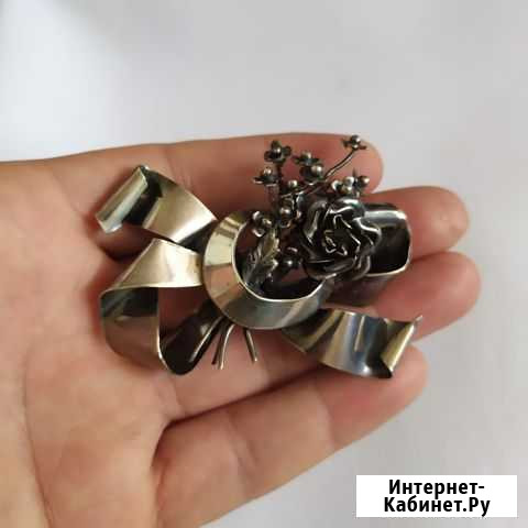 Старинная серебряная брошь Hobe США Краснодар - изображение 1