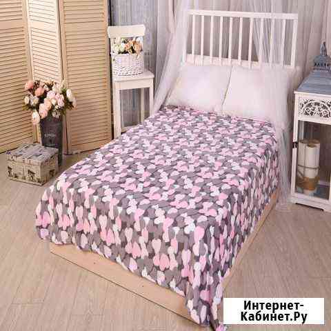 Плед сердечки мягкий Челябинск