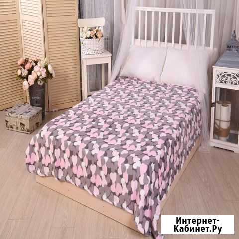 Плед сердечки мягкий Челябинск - изображение 1