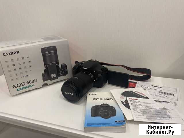 Зеркальный фотоаппарат canon 600d 18 -135 Чебоксары - изображение 1