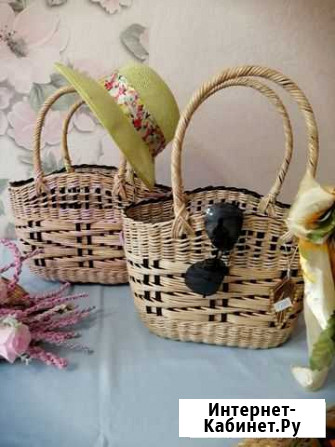 Летняя, пляжная, модная сумка- корзинка Ставрополь - изображение 1