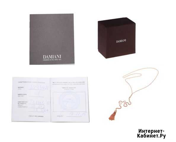 Золотое колье с бриллиантами 0.80ct Damiani Tassel Москва - изображение 1