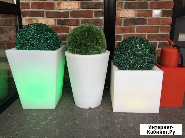 LED кашпо кубы горшки светящиеся Красногорск - изображение 1