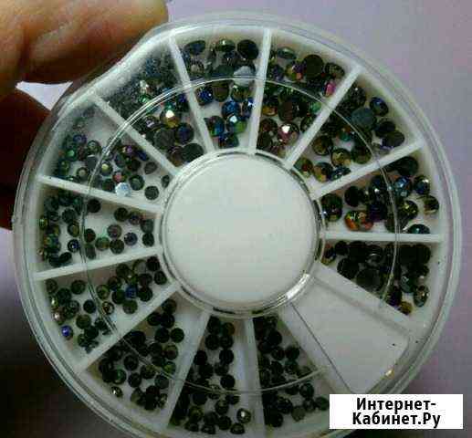 Стразы черные голографические Краснодар