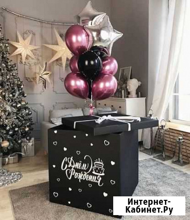 Коробка сюрприз с шарами Новосибирск - изображение 1