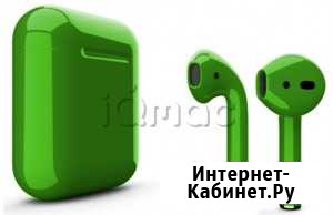 AirPods 2 - беспроводные наушники Apple Зеленый Краснодар - изображение 1