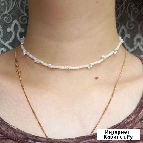 Чокер из бисера (ожерелье с вишенками) Сургут - изображение 1