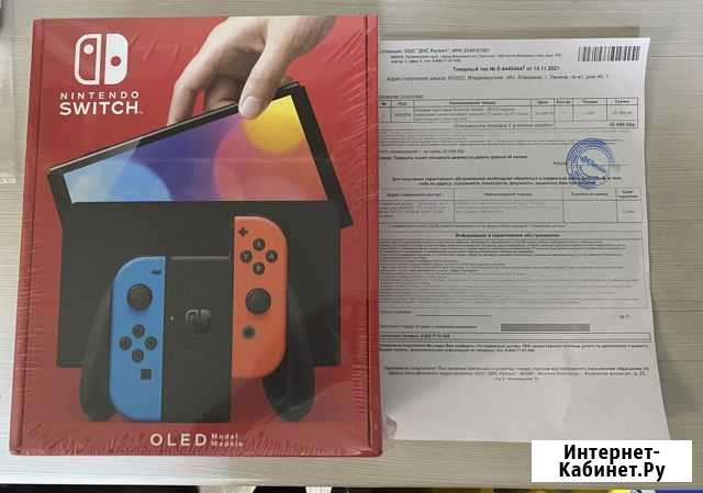 Nintendo Switch Oled Neon (Новый) 64Гб для доставк Владимир - изображение 1