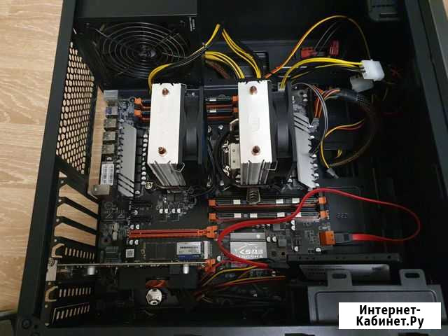 Комплект: мать x79 dual, 2 проца Е5, озу 32гб Ростов-на-Дону - изображение 1