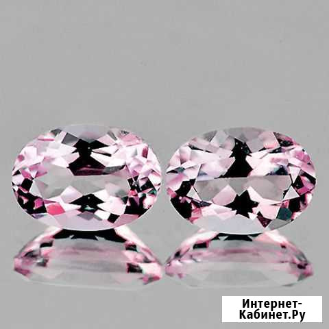 Морганит натуральный 1,22Ct 7х5мм 2шт VVS Овал Химки - изображение 1