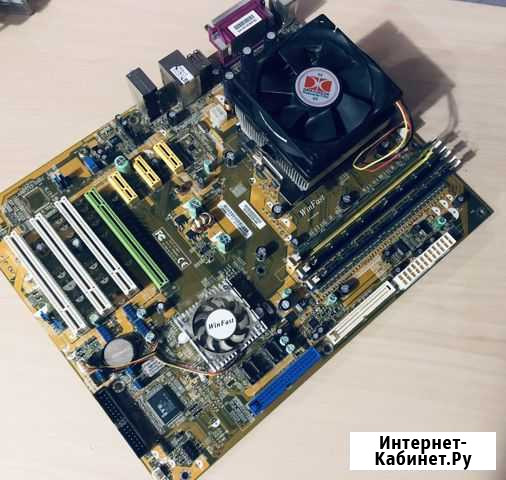 Материнская плата Winfast Socket 754 c процессором Калуга - изображение 1