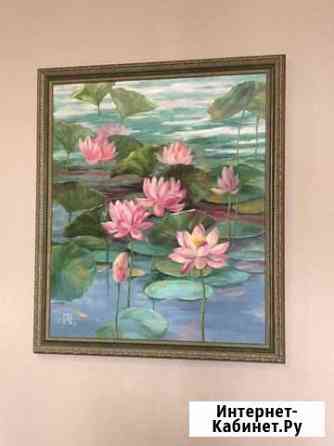 Картина маслом Лотосы Пейзаж Краснодар