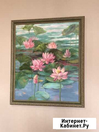 Картина маслом Лотосы Пейзаж Краснодар - изображение 1
