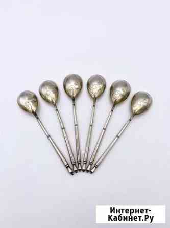 Ложки кофейные серебро 84 проба набор 6 штук Псков