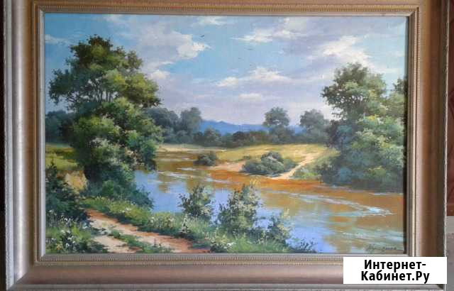 Картина в раме, холст, масло 40х60 см Рязань - изображение 1