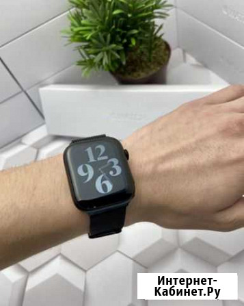 Apple watch 7 «чернвй ремешок» Ставрополь - изображение 1