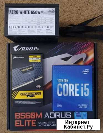 I5 10400f BOX + Gygabyte B560 + 16GB + 650W Красноярск - изображение 1