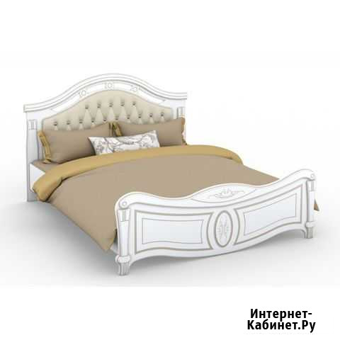 Кровать Александрина ми 160 б/м без ламелей Белый Смоленск - изображение 1