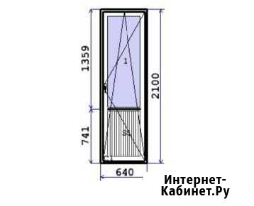 Дверь балконная (правая) 640х2100 Архангельск - изображение 1