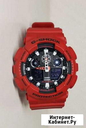 Часы Casio G-shock GA-100B, цвет красный Казань - изображение 1