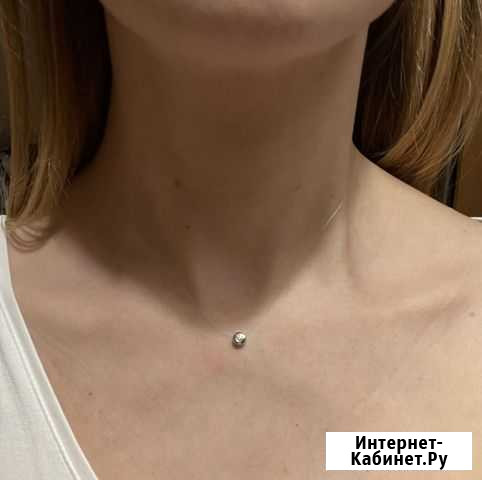Колье белое золото и бриллиант Пермь - изображение 1
