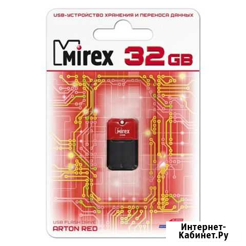 Флешка 32GB Mirex Arton, USB 2.0, красный Пермь - изображение 1