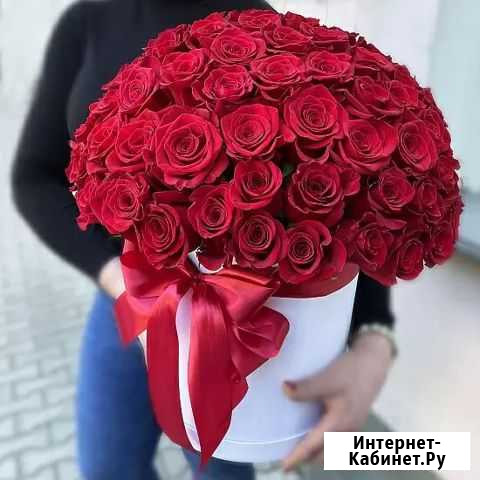 51 роза в коробке Букет Доставка Сочи - изображение 1