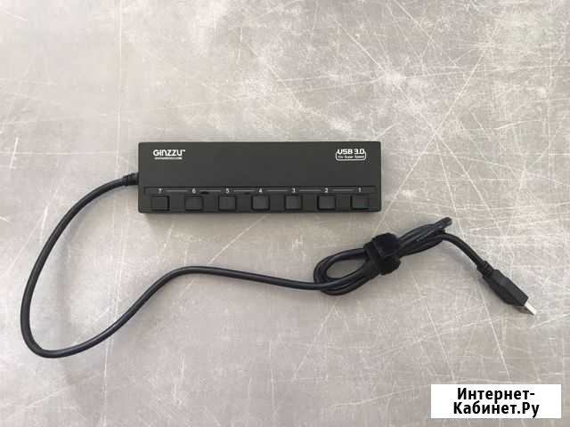 USB хаб Ginzzu GR-377UAB Брянск - изображение 1