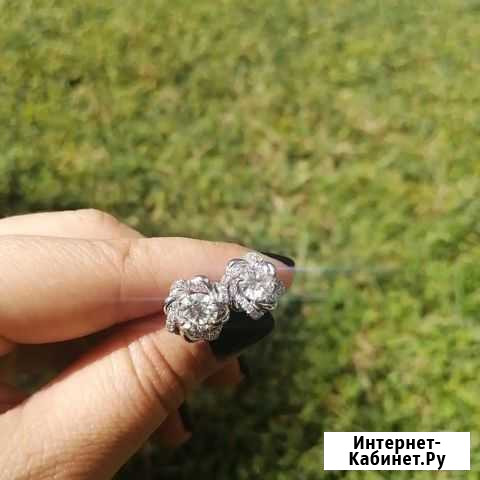 Серьги с муассанитами Саранск - изображение 1