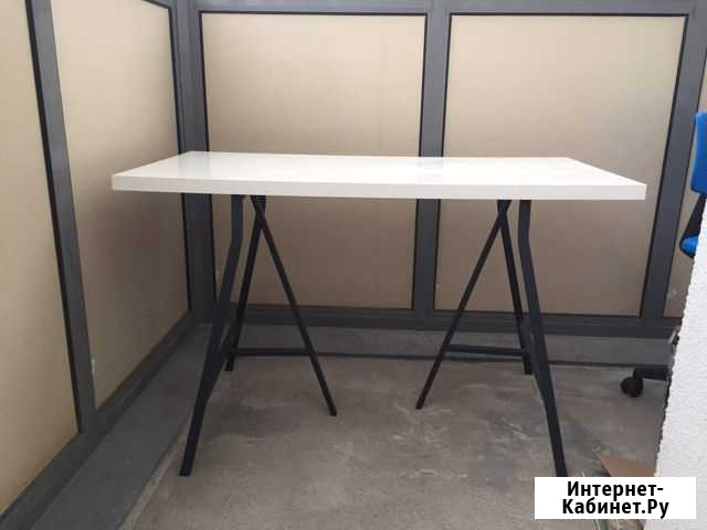 Стол компьютерный/письменный IKEA linnmon белый Мурино - изображение 1