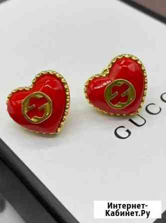 Серьги красные gucci Гуччи Омск