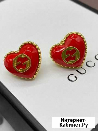 Серьги красные gucci Гуччи Омск - изображение 1