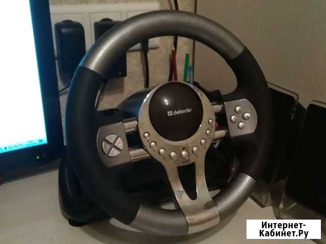 Игровой руль с педалями для пк Казань - изображение 1