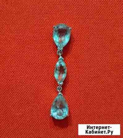 Кулон подвеска празиолит-серебро Москва