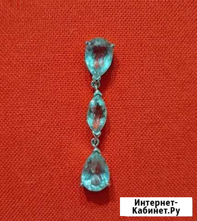 Кулон подвеска празиолит-серебро Москва - изображение 1