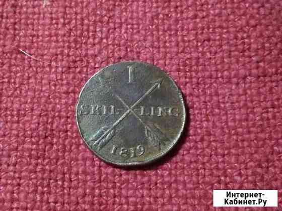 Монета Швеция 1 SKilling 1819 год (VF) Москва