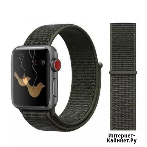 Ремешок для Apple watch нейлон хаки 42-42 мм Рязань - изображение 1