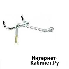 Крючок для перфорации одинарный 100мм, хром, d4.8м Октябрьский - изображение 1