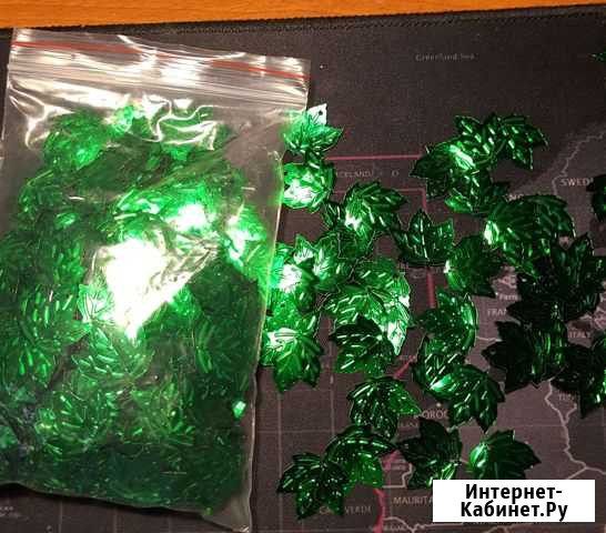 Пайетки кленовый лист Липецк - изображение 1